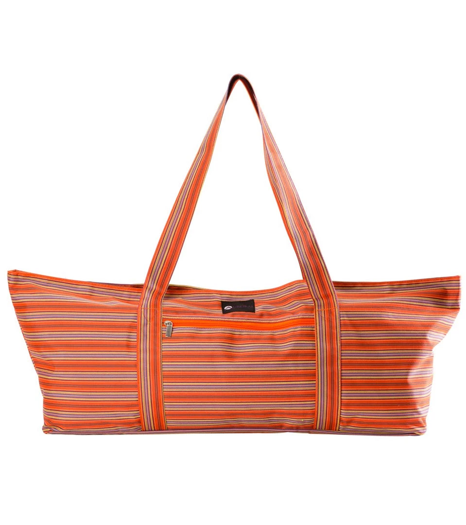 Aurorae Yoga Mat Tote Bag Orange Stripe 3 Aurorae Yoga Mat Tote Bag Orange Stripe