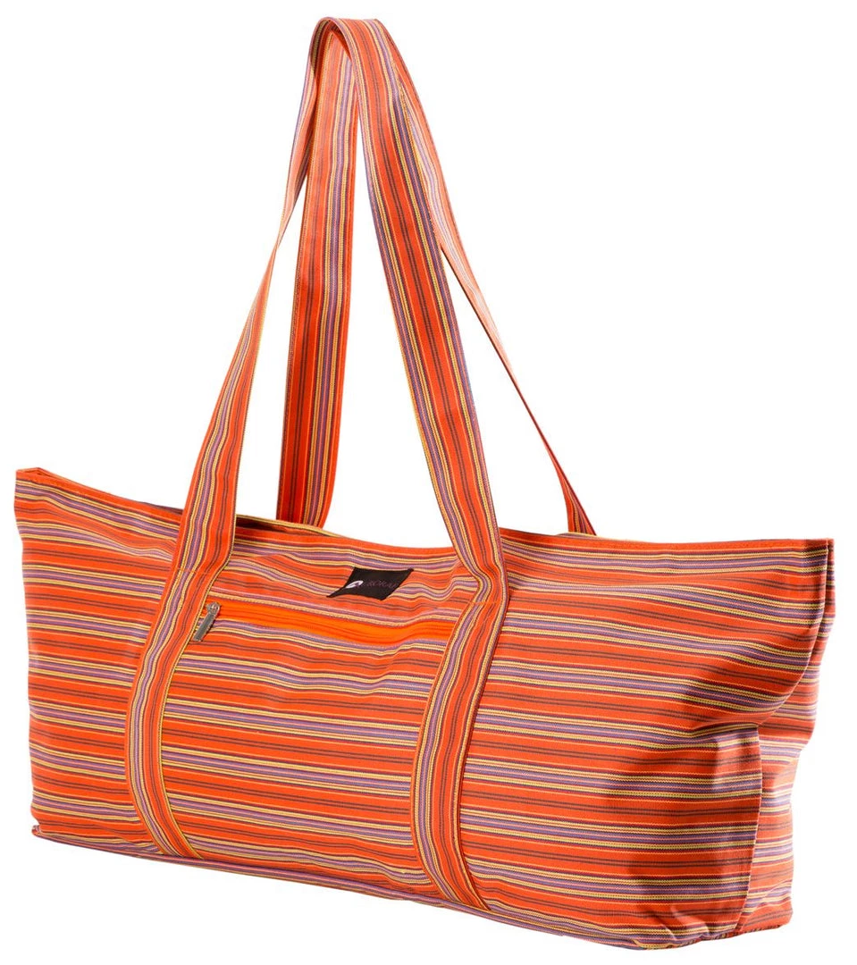 Aurorae Yoga Mat Tote Bag Orange Stripe 4 Aurorae Yoga Mat Tote Bag Orange Stripe