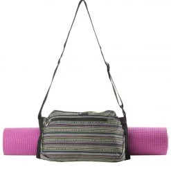 ACCESSORIES Aurorae Yoga Mat Sling/Carrier Black Multi Stripe