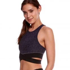 Beyond Yoga East Bound Spacedye Yoga Bralette Black-Steel CLOTHING