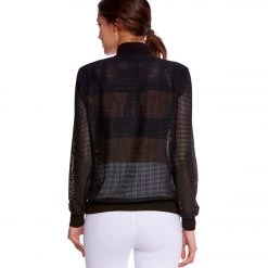 Beyond Yoga So Bomber Mesh Jacket Jet Black CLOTHING