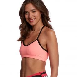 Beyond Yoga Converging Straps Yoga Sports Bra Coral Reef CLOTHING