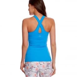 CLOTHING Beyond Yoga Supplex Under Lock And Keyhole Yoga Tank Top Tidal Blue