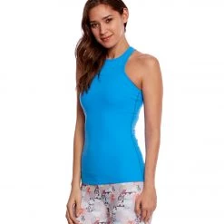 CLOTHING Beyond Yoga Supplex Under Lock And Keyhole Yoga Tank Top Tidal Blue 10 CLOTHING Beyond Yoga Supplex Under Lock And Keyhole Yoga Tank Top Tidal Blue