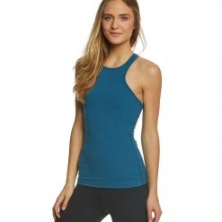 CLOTHING Beyond Yoga Supplex Under Lock And Keyhole Yoga Tank Top Deep Sapphire