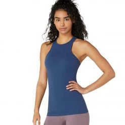 CLOTHING Beyond Yoga Supplex Under Lock And Keyhole Yoga Tank Top Blue Horizon 9 CLOTHING Beyond Yoga Supplex Under Lock And Keyhole Yoga Tank Top Blue Horizon