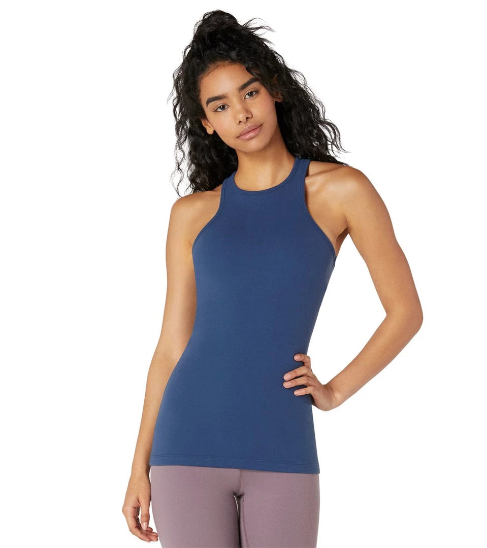 CLOTHING Beyond Yoga Supplex Under Lock And Keyhole Yoga Tank Top Blue Horizon 5 CLOTHING Beyond Yoga Supplex Under Lock And Keyhole Yoga Tank Top Blue Horizon
