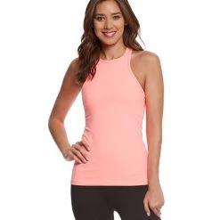 Beyond Yoga Supplex Under Lock And Keyhole Yoga Tank Top Coral Reef CLOTHING