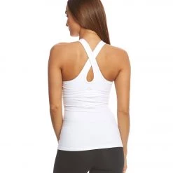Beyond Yoga Supplex Under Lock And Keyhole Yoga Tank Top White CLOTHING