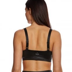 Beyond Yoga Gloss Over Waves Yoga Sports Bra Black-Rocky Gloss