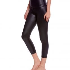 Beyond Yoga Gloss Over High Waisted Yoga Capris Black Gloss