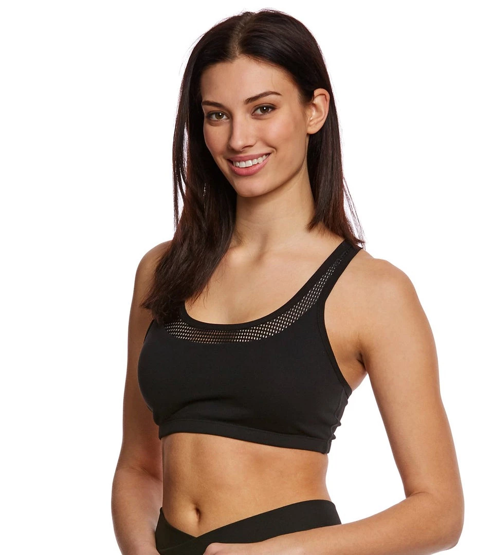 Beyond Yoga Mesh Behavior Yoga Sports Bra Jet Black CLOTHING 4 Beyond Yoga Mesh Behavior Yoga Sports Bra Jet Black CLOTHING