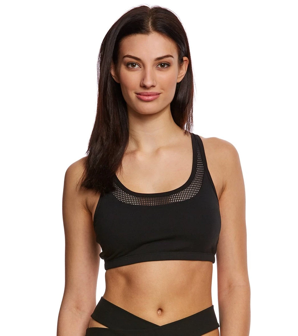 Beyond Yoga Mesh Behavior Yoga Sports Bra Jet Black CLOTHING 8 Beyond Yoga Mesh Behavior Yoga Sports Bra Jet Black CLOTHING