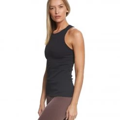 CLOTHING Onzie Long X-Back Yoga Tank Top Black Waffle