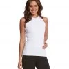 Onzie Long X-Back Yoga Tank Top White Waffle CLOTHING