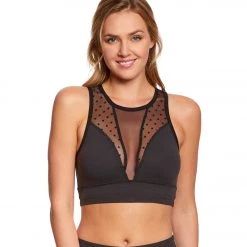 CLOTHING Beyond Yoga Polka Dot Mesh Converged Yoga Bralette