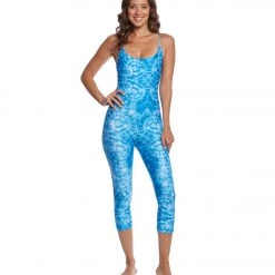 Onzie Yoga & Dance Long Leotard Tie Dye Blue CLOTHING