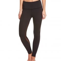 Beyond Yoga Polka Dot Mesh Back High Waisted Yoga Leggings Black CLOTHING