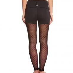 Beyond Yoga Polka Dot Mesh Back High Waisted Yoga Leggings Black CLOTHING 11 Beyond Yoga Polka Dot Mesh Back High Waisted Yoga Leggings Black CLOTHING