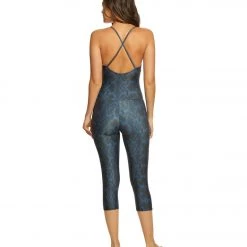 Onzie Yoga & Dance Long Leotard Navy Python CLOTHING