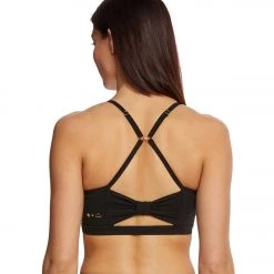 Beyond Yoga Kate Spade Cinched Bow Yoga Sports Bra Jet Black CLOTHING 13 Beyond Yoga Kate Spade Cinched Bow Yoga Sports Bra Jet Black CLOTHING