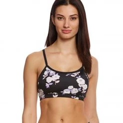 CLOTHING Beyond Yoga Kate Spade Cinched Bow Yoga Sports Bra Floral Garden