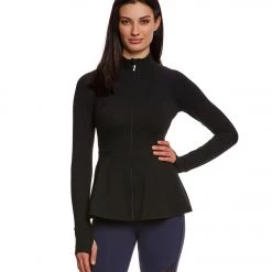 Beyond Yoga Kate Spade Back Bow Flounce Workout Jacket CLOTHING