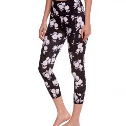 Beyond Yoga Kate Spade Cinched Side Bow High Waisted Yoga Capris Floral Garden