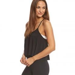 CLOTHING Beyond Yoga Just Your Stripe Yoga Crop Top Black