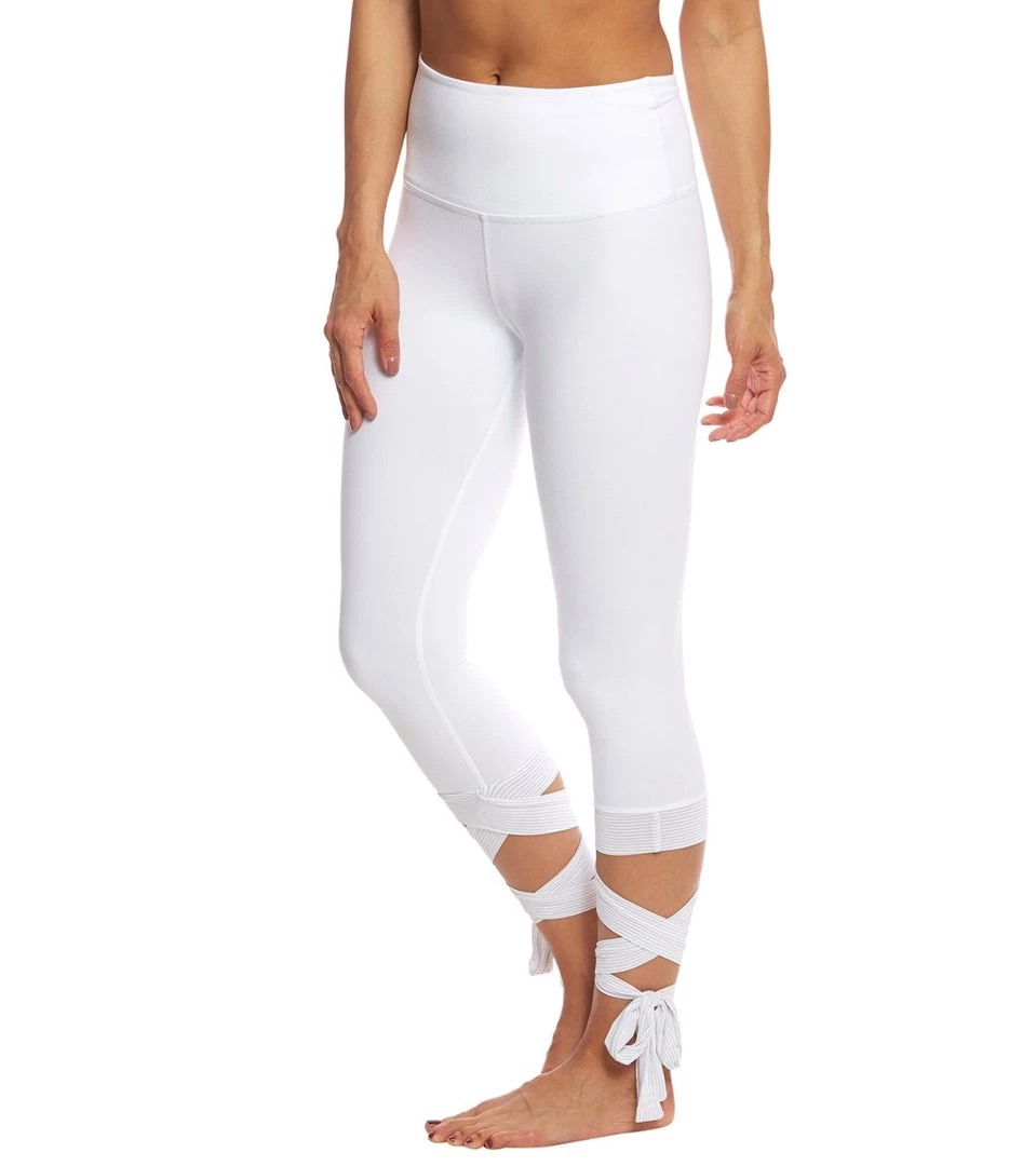 CLOTHING Beyond Yoga Just Your Stripe High Waisted Yoga Capris White 4 CLOTHING Beyond Yoga Just Your Stripe High Waisted Yoga Capris White