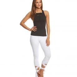 CLOTHING Beyond Yoga Just Your Stripe High Waisted Yoga Capris White 11 CLOTHING Beyond Yoga Just Your Stripe High Waisted Yoga Capris White