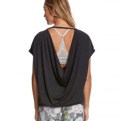 CLOTHING Onzie Drop Back Yoga Short Sleeve Tee Black