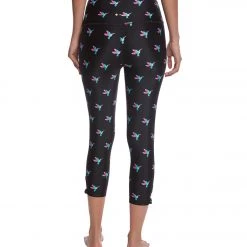 Beyond Yoga Kate Spade High Waisted Side Bow Yoga Capris Hummingbirds CLOTHING