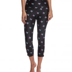 Beyond Yoga Kate Spade High Waisted Side Bow Yoga Capris Hummingbirds CLOTHING
