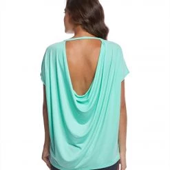 Onzie Drop Back Yoga Short Sleeve Tee Jade 13 Onzie Drop Back Yoga Short Sleeve Tee Jade