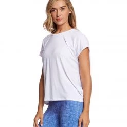 Onzie Drop Back Yoga Short Sleeve Tee White