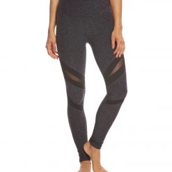 Beyond Yoga Slant Get Enough High Wasited Yoga Leggings Black-Steel