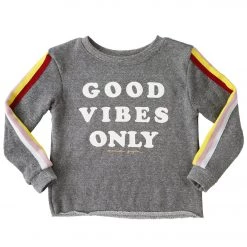 Spiritual Gangster Kids Good Vibes Only Yoga Crop Sweatshirt