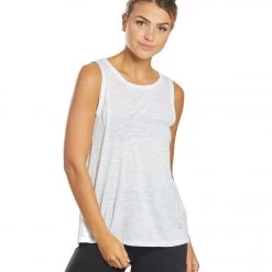 Balance Collection Evy Twist Yoga Tank Top White CLOTHING