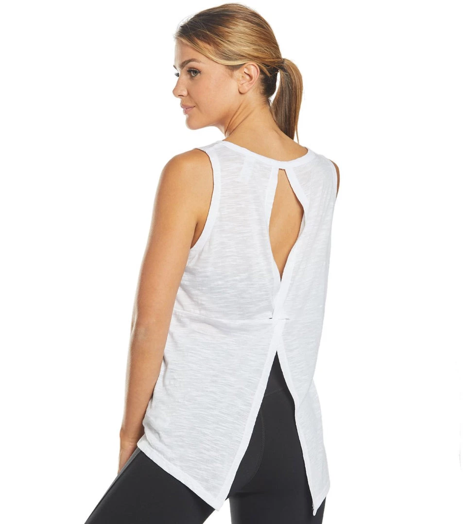 Balance Collection Evy Twist Yoga Tank Top White CLOTHING 9 Balance Collection Evy Twist Yoga Tank Top White CLOTHING
