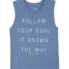Spiritual Gangster Kids Girls Follow Soul Muscle Tank Blue