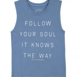 Spiritual Gangster Kids Girls Follow Soul Muscle Tank Blue