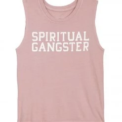 Spiritual Gangster Girls SG Varsity Muscle Tank Pink