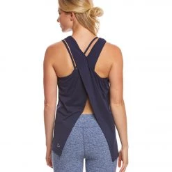 Beyond Yoga Spacedye Lightweight Crossover Yoga Tank Top Valor/Navy 10 Beyond Yoga Spacedye Lightweight Crossover Yoga Tank Top Valor/Navy