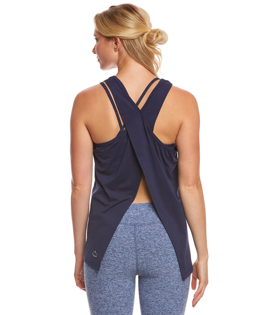 Beyond Yoga Spacedye Lightweight Crossover Yoga Tank Top Valor/Navy 5 Beyond Yoga Spacedye Lightweight Crossover Yoga Tank Top Valor/Navy