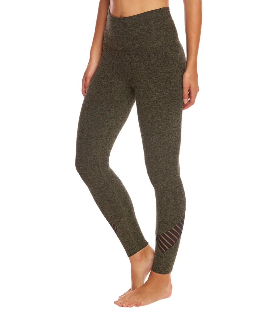 Beyond Yoga Spacedye Stacked And Sliced 7/8 Yoga Leggings Black/Aviator Green CLOTHING 4 Beyond Yoga Spacedye Stacked And Sliced 7/8 Yoga Leggings Black/Aviator Green CLOTHING