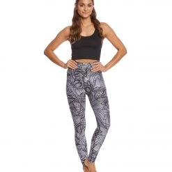 Beyond Yoga Flip It And Reverse It High Waisted Yoga Leggings Digital Lotus Black CLOTHING