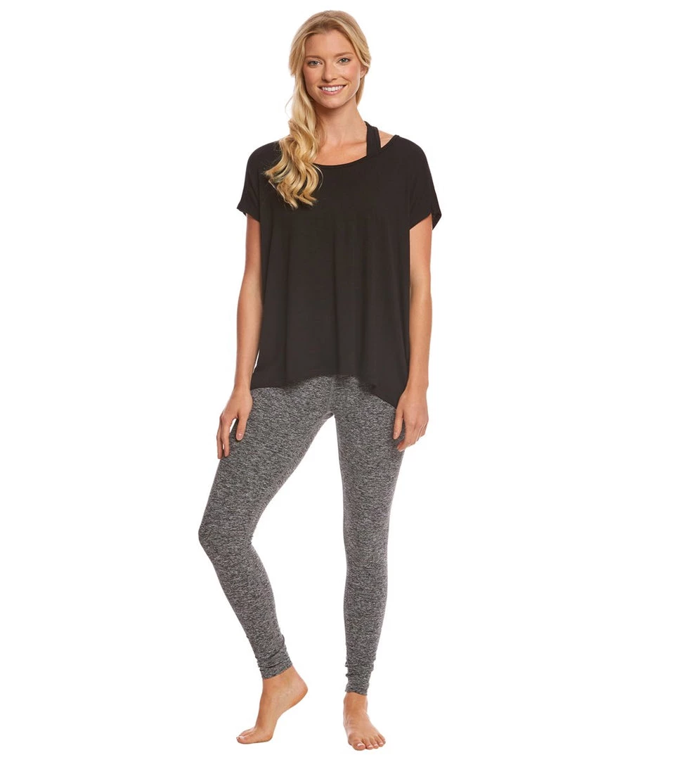 CLOTHING Beyond Yoga Back Out Yoga Tee Black 6 CLOTHING Beyond Yoga Back Out Yoga Tee Black