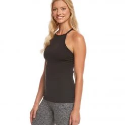 Beyond Yoga Open Back Yoga Tank Top Jet Black CLOTHING
