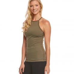 CLOTHING Beyond Yoga Open Back Yoga Tank Top Aviator Green